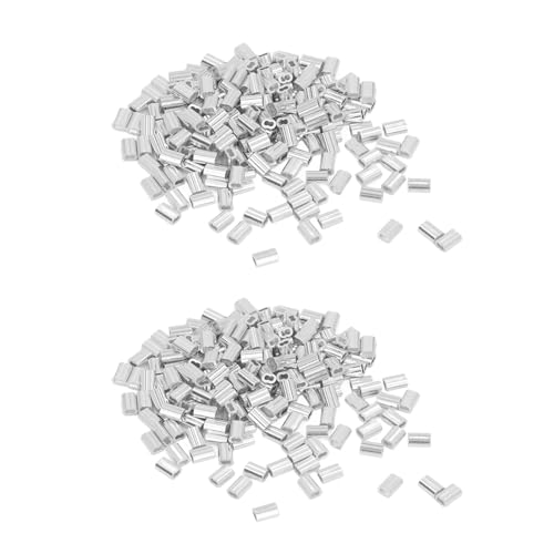 Manicotti per Fascette a Crimpare, Fune con Puntale per Cavo con Forza di Serraggio Elevata, Argento per Salone