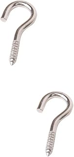 ULTECHNOVO Metal Hooks Screw Hooks 200 pcs Outdoor Hooks Eye Screws Nickel Plating Screw Hooks Jewelry Sheep Eye Nails Into The Wall Screw Hooks Outdoor