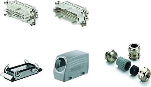 Kit Weidmuller 1802400000 hdc-he 16.120-m con conectores industriales para armarios electricos