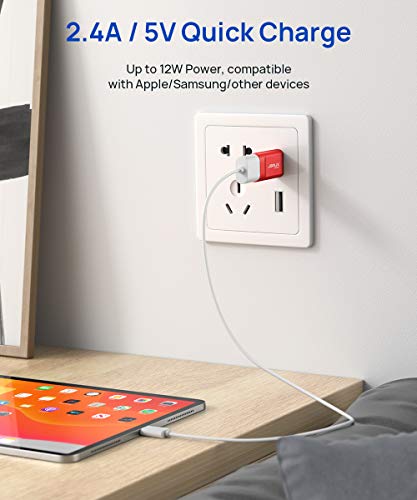 Jsaux Usb Data Blocker, (4-Pack) Usb-A Defender Only For Quick Charge, Protect Against Juice Jacking, Refuse Hacking Provide Safe Charging- Red #TOP2