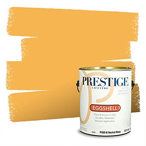 PRESTIGE Paints Interior Paint and Primer In One, 1-Gallon, Eggshell, Comparable Match of Valspar* Golden Moon*