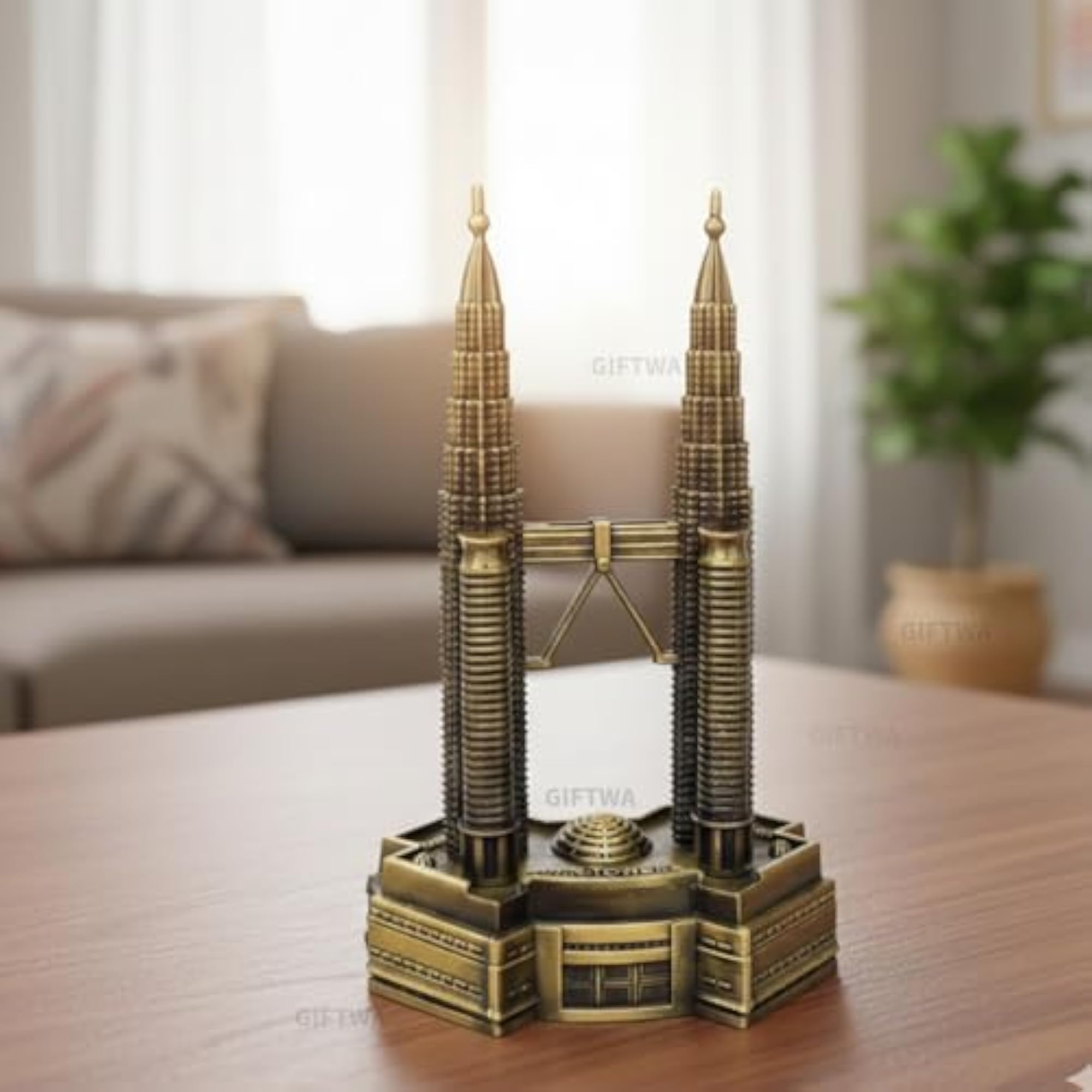 Malaysia Twin Tower Monument Showpiece Miniature, Decorative Gift