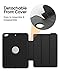 SEYMAC for iPad 6th/5th Generation Case, Sturdy Heavy Duty Shockproof Protection Folio Stand Case with Smart Cover Auto Sleep/Wake for iPad 9.7 Case, Black
