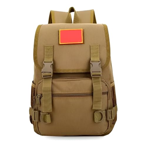 Mochila Tática Militar 25L, 36x25x13cm, Nylon 800D Oxford, 15 Bolsos, Suporta 20kg, Caqui