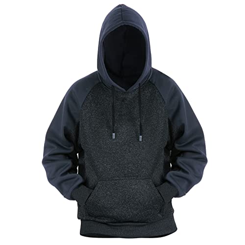 Yasumond Pullover Hoodie Men Fleece Long Sleeve Sweatshirt with Kanga Pockets