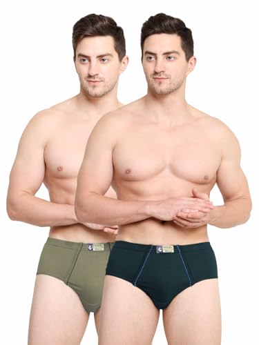 Image of Men 100% Combed Cotton Inner Elastic Self Design Briefs INFO IE