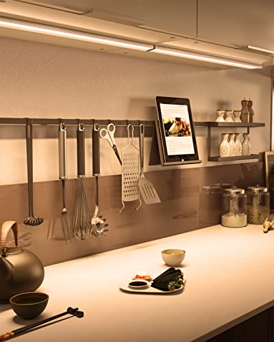 Lightnum Under Cabinet Lights, 12 Inch Led Hardwired Under Counter Lights For Kitchen, Dimmable & Linkable Under Cabinet Lighting, 3Cct 3000K/4000K/5000K Selectable, 8W - White #TOP4