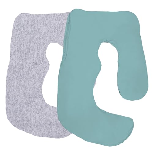 littogoose Maternity Pillow Cover ONLY Compatible with Momcozy Pregnancy Pillow (2 Pack Covers-Pillow NOT Included) Machine Washable Soft Breathable Fabric