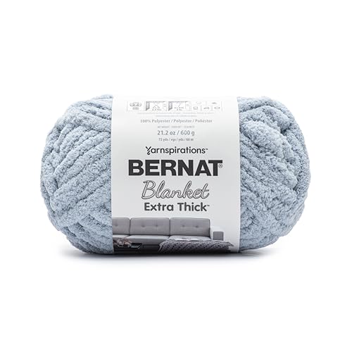Bernat Blanket Extra Thick Fog Blue Yarn - 1 Pack...