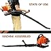 Gas Backpack Leaf Blower | 2-Stroke Engine | High-Velocity 550 CFM | Ergonomic Design | Low Vibration,and Cruise Control | for Effortless Yard All Year Round Orange