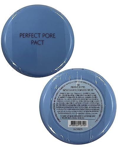 Thesaem Saemmul Perfect Pore Pact - Sebum Control Makeup Pressed Powder Pact, Pore Minimization, Plant-Based Setting Finishing Powder To Absorb Sweat And Prevent Clumps, With Mirror And Puff 12G #TOP6