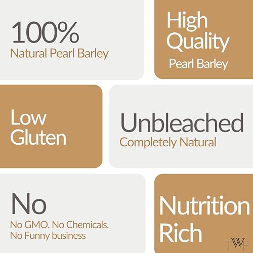 Image of TWF Pearl Barley | 2 Kg | Premium Hulled Whole Barley Grains | Jau | Jav | Barli | Yavalu | Yava | 100% Natural & Unpolished | High Fiber for Baking & Cooking | Ancient Grain | Perfect for Plant-Based Diets | Ideal for Soups, Salads, Risottos, Khichdi & Everyday Healthy Meals | Cooks Like Rice | Ideal for Risottos & Soups