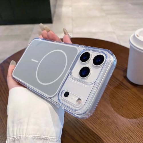 Coque iPhone 17 Pro Max transparente avec dos électroplaqué et charge magnétique