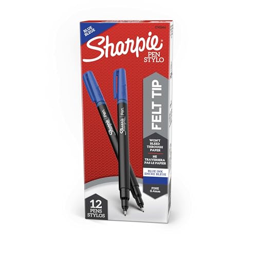 Image of Sharpie 1742664 Fine Point Pen, Blue, 12-Pack by Sharpie