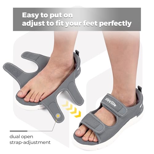 Image of FitVille Diabetic Sandals for Men Wide Width with Arch Support, Men Diabetic Sandals Adjustable