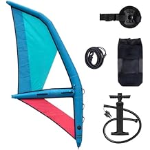 Inflatable Surfing Wing Windsurfing Sail, 360 Rotatable Base for Enhanced Maneuverability, Includes Backpack, Portable Kitesurfing Kite Ideal for Beach and Water Sports Enthusiasts