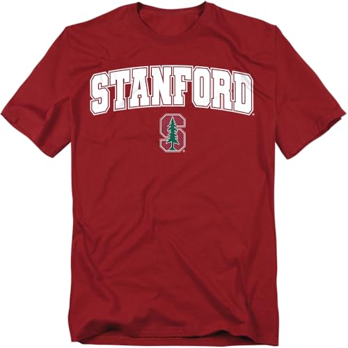 LOGOVISION Stanford University Arch Logo Unisex Adult T Shirt, Cardinal, Large