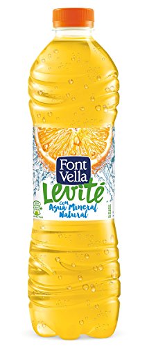 Font Vella Levité Agua Mineral con Zumo de Naranja Bajo en Calorías - Botella 1,25 L