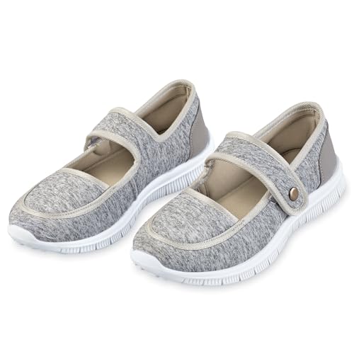 Collections Etc Women's Soft Knit Light Weight Shoes Grey 103