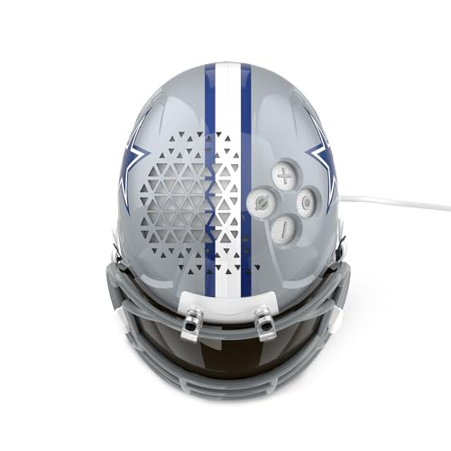 Image of NFL Echo Dot Bundle: Includes Echo Dot | Glacier White and Limited-Edition NFL Helmet Stand | Dallas Cowboys