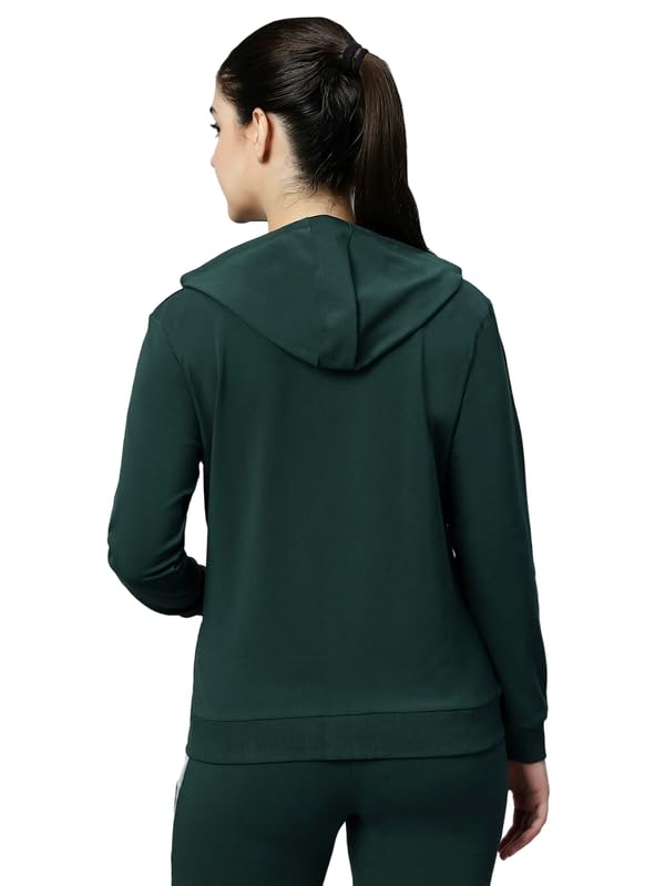 Image of Women's Cotton Printed Steel Blue Jacket with 2 Cross Pockets