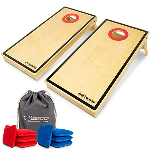Gosports CH-02-WN-TOURN-02 Tournament Edition Regulation Cornhole Game Set - 4 Ft X 2 Ft Wood Boards cover