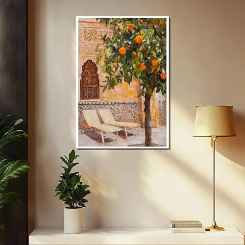 Toile oranger marocaine grand format impression haute définition - 3