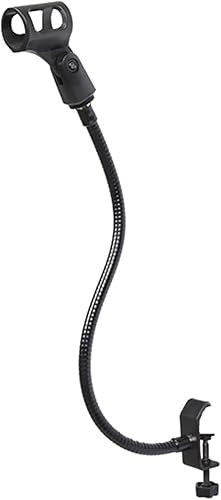 Miniatura 4 de Soporte de brazo para micrófono, soporte de micrófono de escritorio flexible de 13 pulgadas, micrófono grueso, escritorio resistente con abrazadera