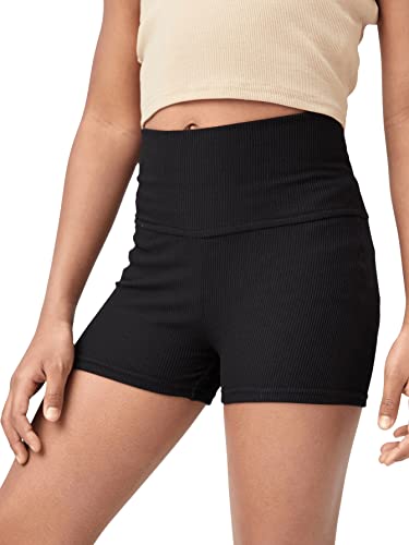 Floerns Girls Dance Shorts Breathable Rib Knit Sporty Running Biker Shorts3