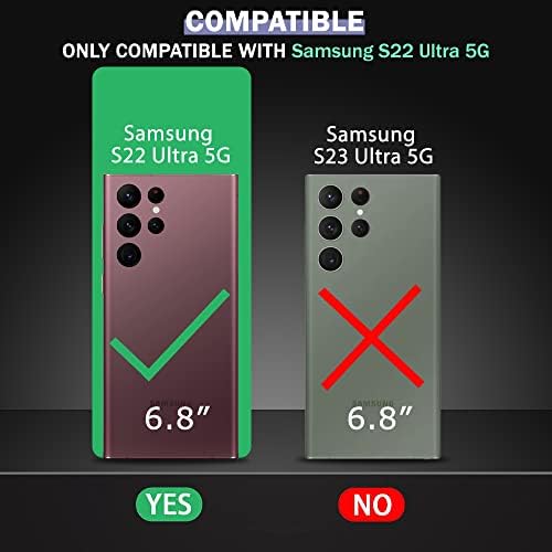 Image of TheGiftKart Hybrid Back Cover Case for Samsung Galaxy S22 Ultra 5G Compatible with MagSafe | Shockproof Design | Hard Transparent Back Cover Case for Samsung Galaxy S22 Ultra (PC & TPU, Black Sides)