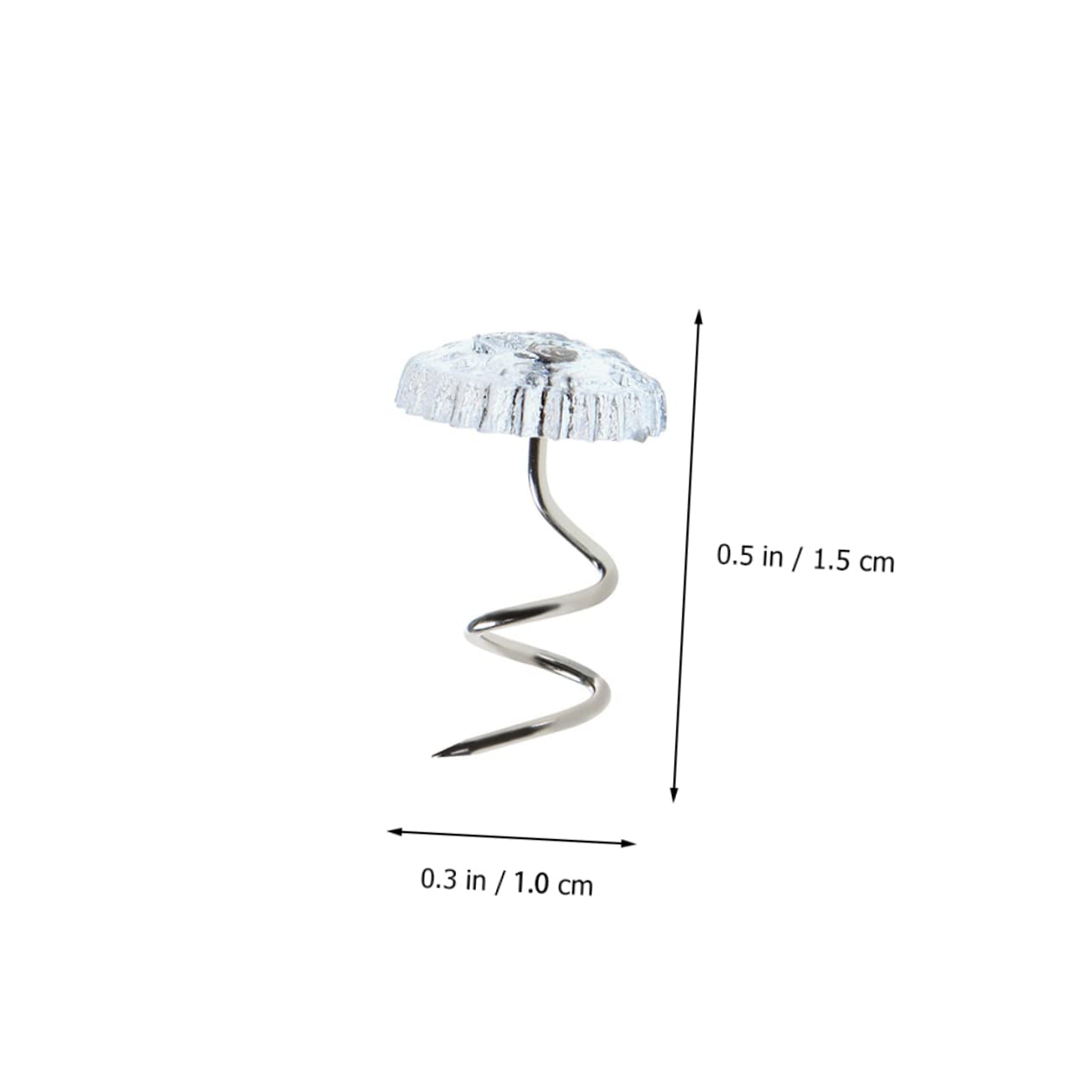 ULDIGI 60pcs Non- Twisting for Upholstery Spiral Push for Securing and Bedskirts Easy Installation Transparent Design for Furniture Fixing