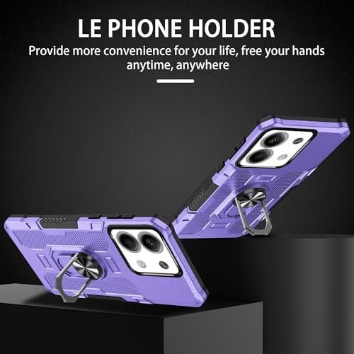 Coque Xiaomi Redmi Note 13 avec anneau de support et protection arrière rigide