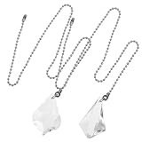 DECORNIJIA 2pezzi Catenella per Plafoniere Catenella Portatile Cordino per Luci Ciondolo in Cristallo Realizzata in Acciaio Inossidabile e Cristallo Adatta Diversi Tipi di Plafoniere e Luci