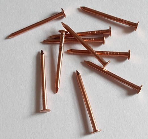 Copper Nails for Vastu Pure Copper Nail Tamba keel tambe ki Kil - Set of 11 Coppper Nails for Vastu Dosch Correction Pooja and Positive Energy