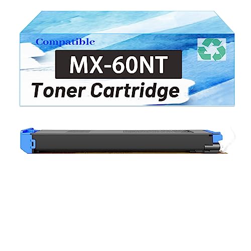 NINZER MX-60NT High Yield Compatible Toner Cartridge Replacement for Sharp MX60NT MX-60,Suit for MX-3050N 3550N 4050N 3070N 3570N 4070N 5050N 6050N 6070N Printer 1 Cyan
