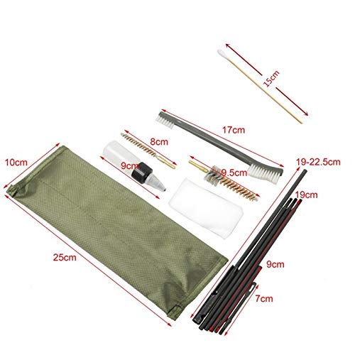 BigTron Nylon Brosse Cleaner Chasse Tige de Nettoyage pour Fusil Accessoires pour Armes à feu Outils de Nettoyage Chasse Portable 22 22LR. 223 et 556 Kit de Nettoyage, 60 Morceau/Set – Image 5