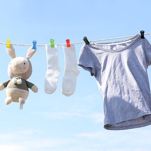 Lithyc 60 StüCk Sockenklammern - Sockenklammern FüR Waschmaschine Und Trockner - Sockenhalter Waschmaschine Mit Haken, Direkt In Die Schublade, Ohne Falten, Socken Mit Sockenclip