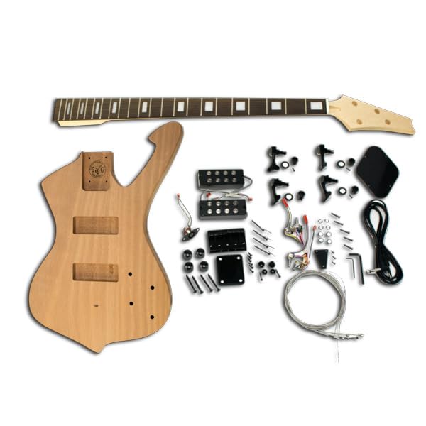 Kit guitare basse Iceman, acajou - Les Beatles, Paul McCartney, John Lennon, RIngo Starr, George Harrison Kit guitare basse Iceman, acajou