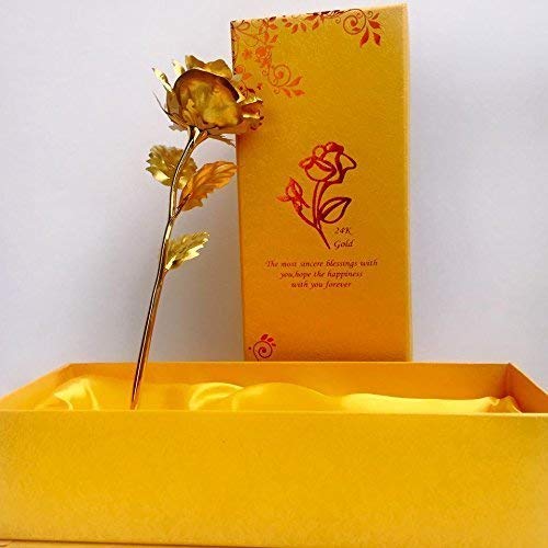 Rose d'or Loi-412 objet d'art haut de gamme aux finitions dorées dorées