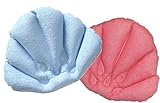 Lyhome Pack of 2 Inflatable Terry Cloth Bath Pillow with Suction Cups, Neck Support, Colors May Vary