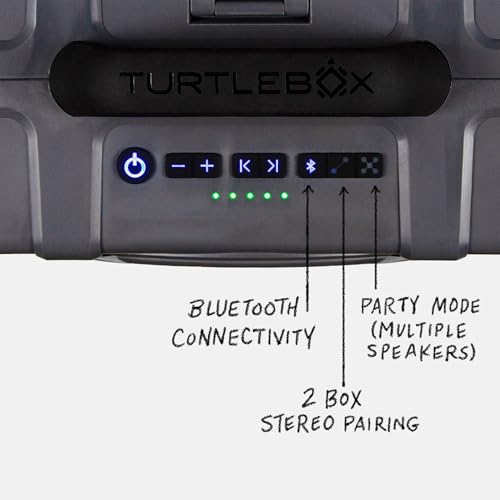 Image of Turtlebox Grande: Loud! Outdoor Portable Bluetooth 5.4 Speaker: Rugged, Waterproof, Ultra-Portable (Plays to 126db, Deep Bass, Shockproof), Unlimited Pairing for Full Stereo Experience, Gray