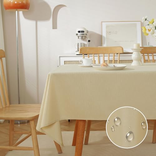 meioro Wipe Clean Tablecloth Waterproof Table Cloth, Rectangle Water Resistant Tablecloths