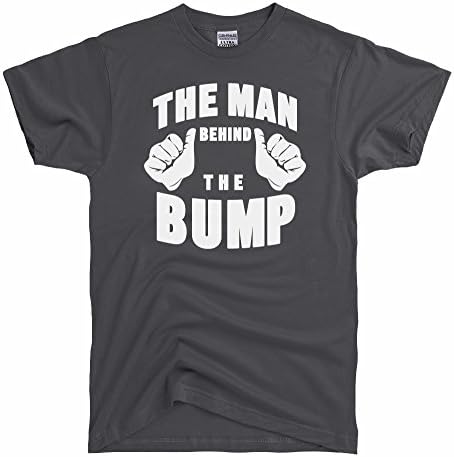 DIRTYRAGZ The Man Behind The Bump Dad Shirts - Funny Father's Day Dad Gifts, Mens Graphic T-Shirts Dad Birthday Gift