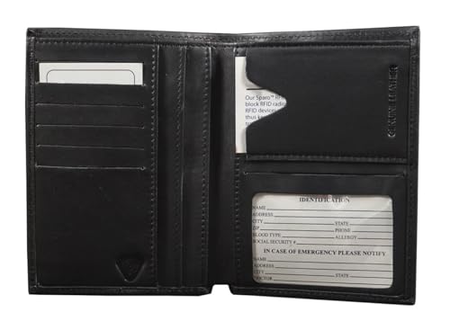 Seattle Mariners Black Leather Traveling RFID Blocking Wallet with 14 total slots/pockets3