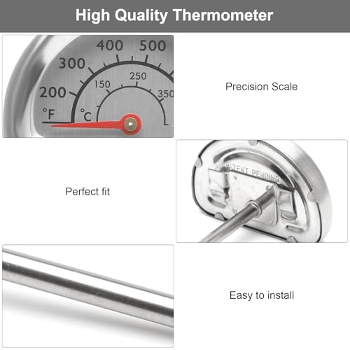 HENGBIRD Thermometer für Omnia Backofen, BBQ Grillthermometer Temperaturanzeige 0℃-350℃ Präzise Hitzeanzeige, mit Montagesatz – Bild 3