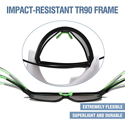 Duco Kids Sunglasses Youth Baseball Sun Glasses Lightweight Tr90 Frame Uv400 Sports Cycling Shades For Boys Girls Dk268 #TOP3