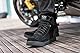 SHIMA SX-2 EVO Motorradschuhe für Herren - Atmungsaktiv, Verstärkte Leder Biker Motorradstiefel Männer mit Knöchelstütze, Rutschfeste Sohle, Schaltpolster (Schwarz, 47)