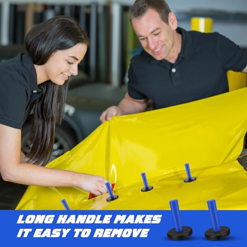 Image of 16 Pcs Blue Car Vinyl Wrap Magnets Holder Tool Kits for Car Wrapping and Crafts Sign Making Window Tint Tools Magnets