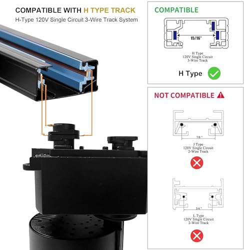 Bravsekai BS02 Track Lighting 12 Heads 3000K Warm White,Dimmable From 20%-100%, 30W Extra Bright Plug In Led Track Lighting Complete Kits thumb #5