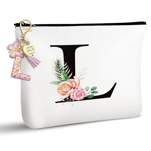 TUZELIYA Personalisierte Buchstaben L Kosmetiktasche - Geschenke...